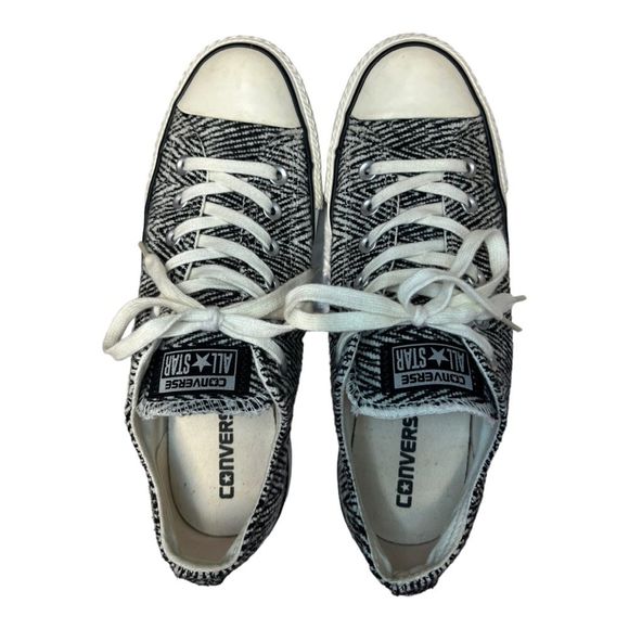 CONVERSE CHUCK TAYLOR ALL STAR ZIG ZAG SNEAKER SHOE WHITE BLACK 9.5 - Picture 7 of 9